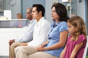 Patients In Doctors Waiting Room